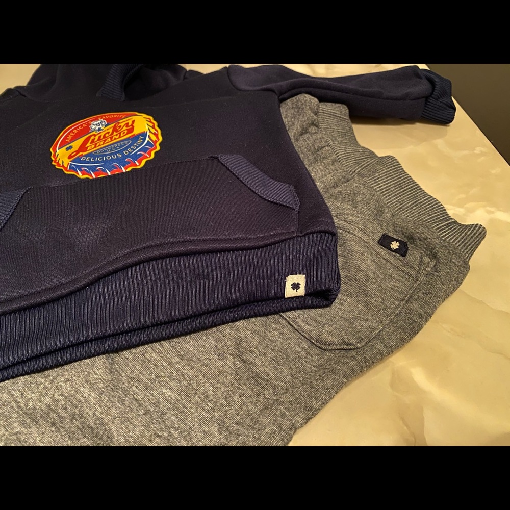 Toddler lucky brand hoodie set